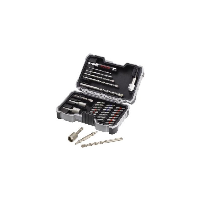 Set punte per calcestruzzo e bit avvitamento Extra Hard, 35 pz.