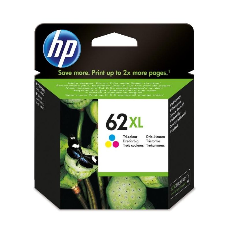 CARTUCCIA HP 62XL TRI-COLOR INK CARTRIDGE