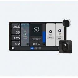 Shelly Pannello a muro grande Wall Display X2 Nero + Sensore BLU H&T Nero