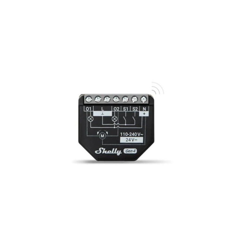 Shelly Plus 2PM Gen4 - Smart Relay Tapparelle 16A AC/DC WiFi/BT/Matter/Zigbe +PM