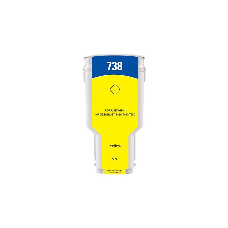 300ML Yellow Reman HP DesignJet T850,T870,XT870,XT950676M8A
