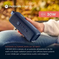 Altoparlante 30W wireless bluetooth Motorola ROKR 600 Blu