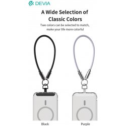 Cordino cavo Tipo-C PD 60W da polso porta telefono Viola 0,3 mt