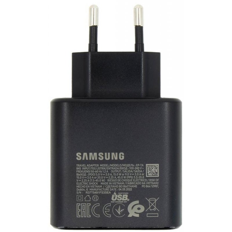 Carica Batteria Samsung EP-TA845EBE 5A. 45W IN BULK Nero