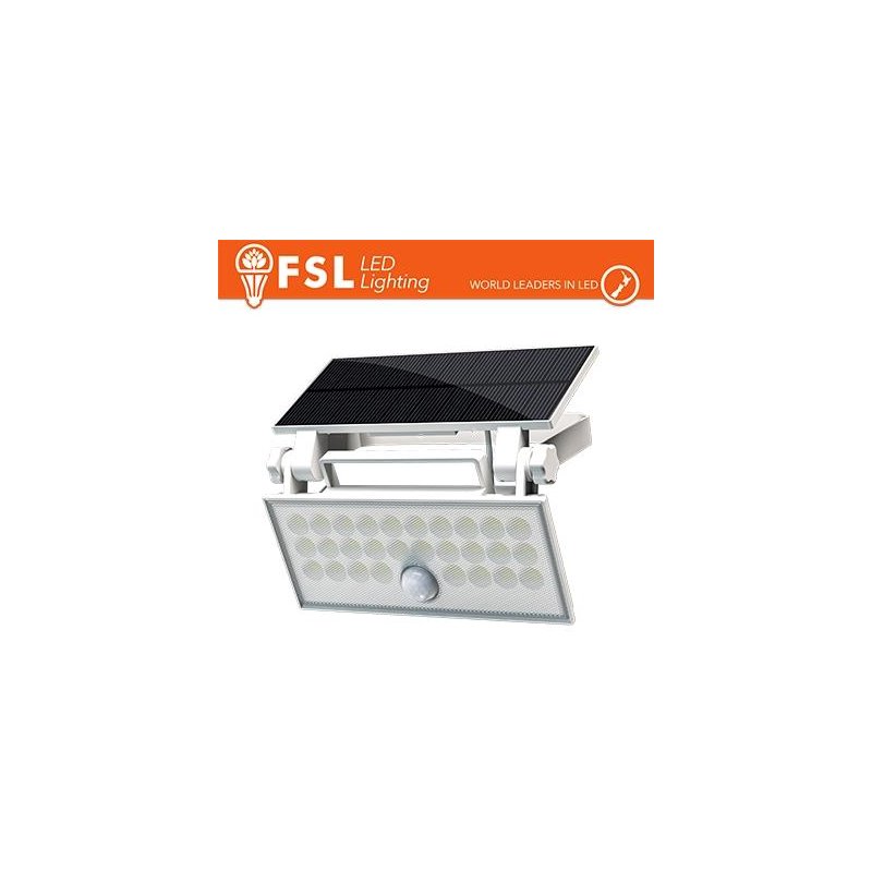 Faro da esterno solare con sensore di movimento 60W (6 led) - Bianco
