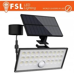 Faro da esterno solare con sensore di movimento 60W (6 led) - Nero Staccabile
