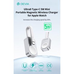 Ultra8 Caricatore Wireless Magnetico Portatile Type-C da 5W per Apple Watch