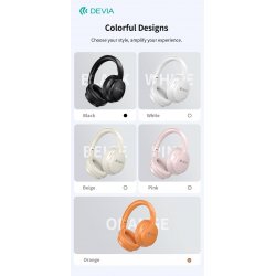 Lite1 Cuffie Over-Ear Wireless ad Alta Autonomia con Audio AAC e Ricarica Type-C Bianche