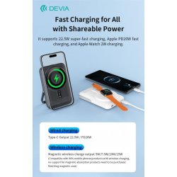 Power bank Magnetico con supporto anche per Apple Watch 22,5W 10.000 mAh Nero