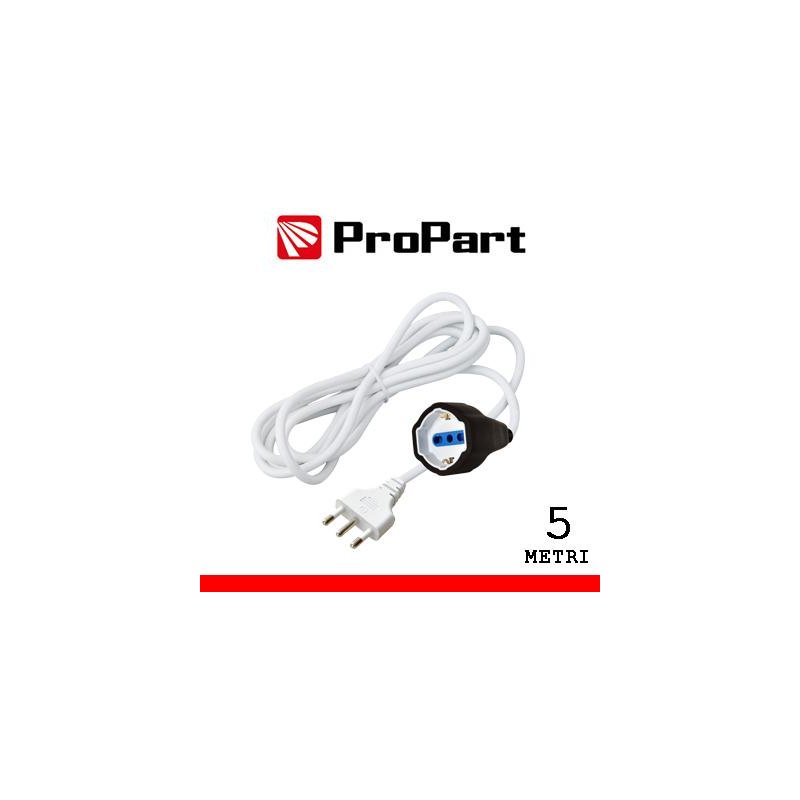 Prolunga lineare bipasso-schuko 5metri spina16A