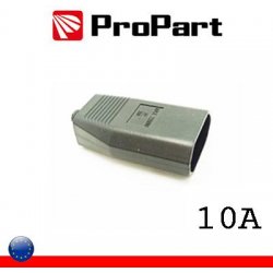 Presa 10A 2P senza terra nera polybag