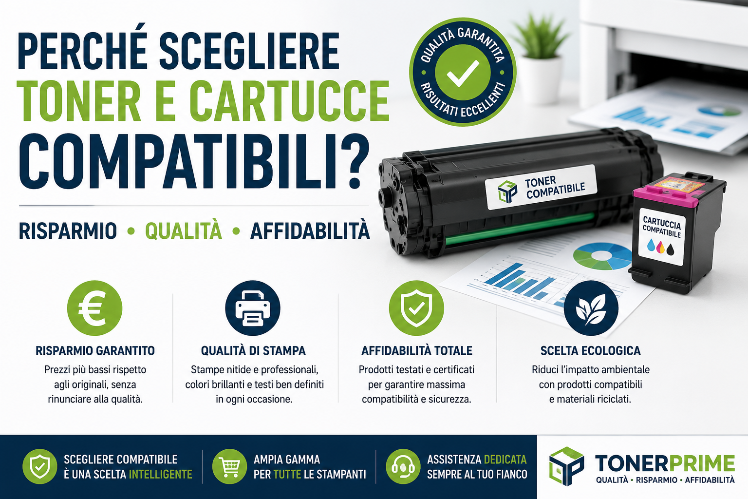 Perché scegliere toner e cartucce compatibili: vantaggi e considerazioni