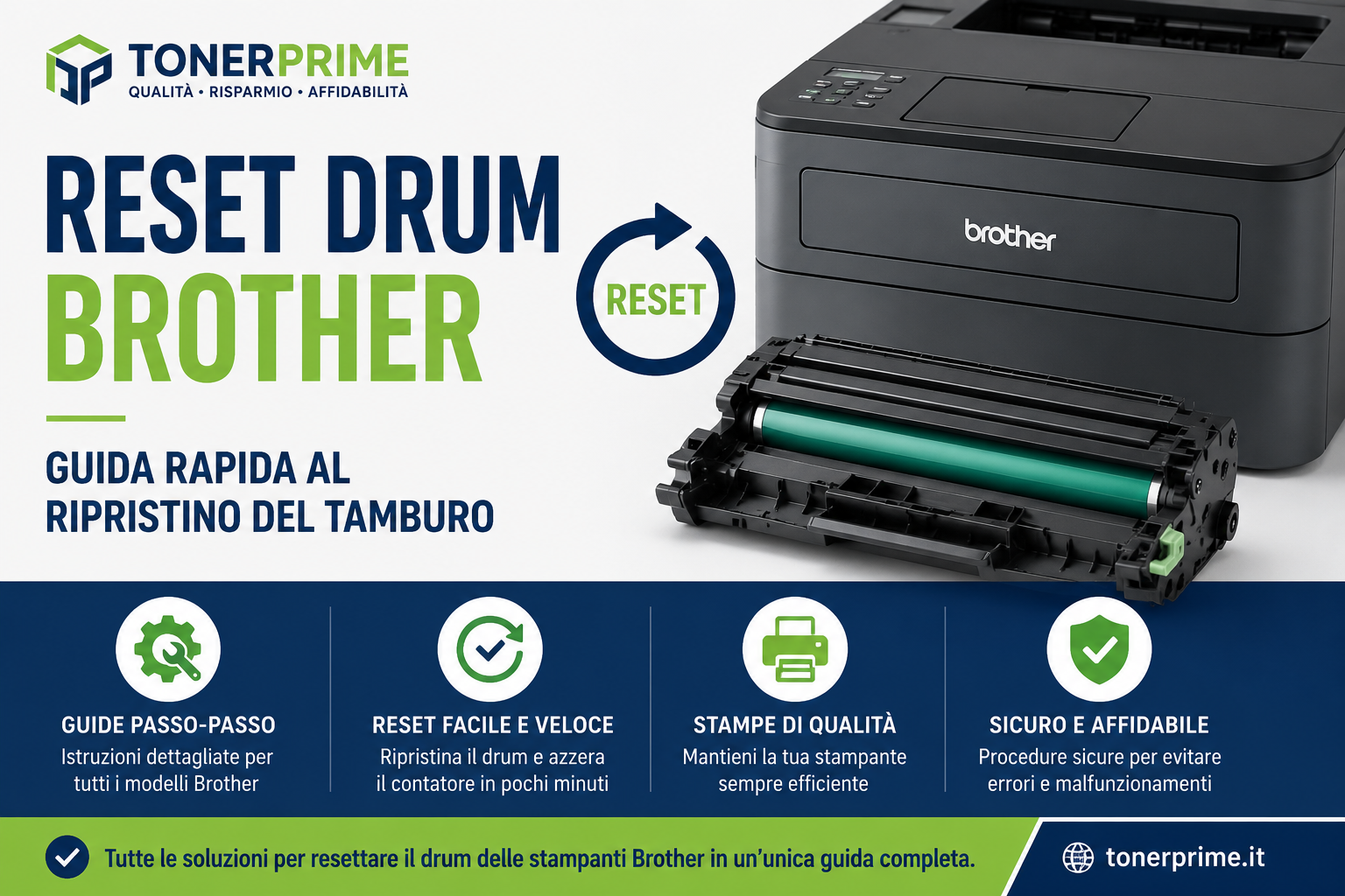 Come Resettare il Drum (Tamburo) delle Stampanti Brother