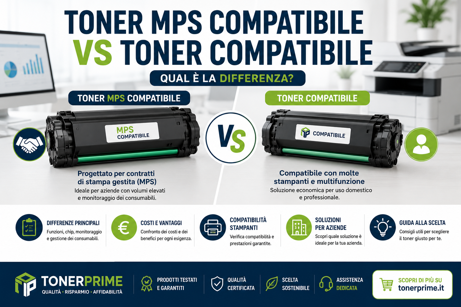 Toner MPS Compatibile vs Toner Compatibile: Qual è la Differenza?