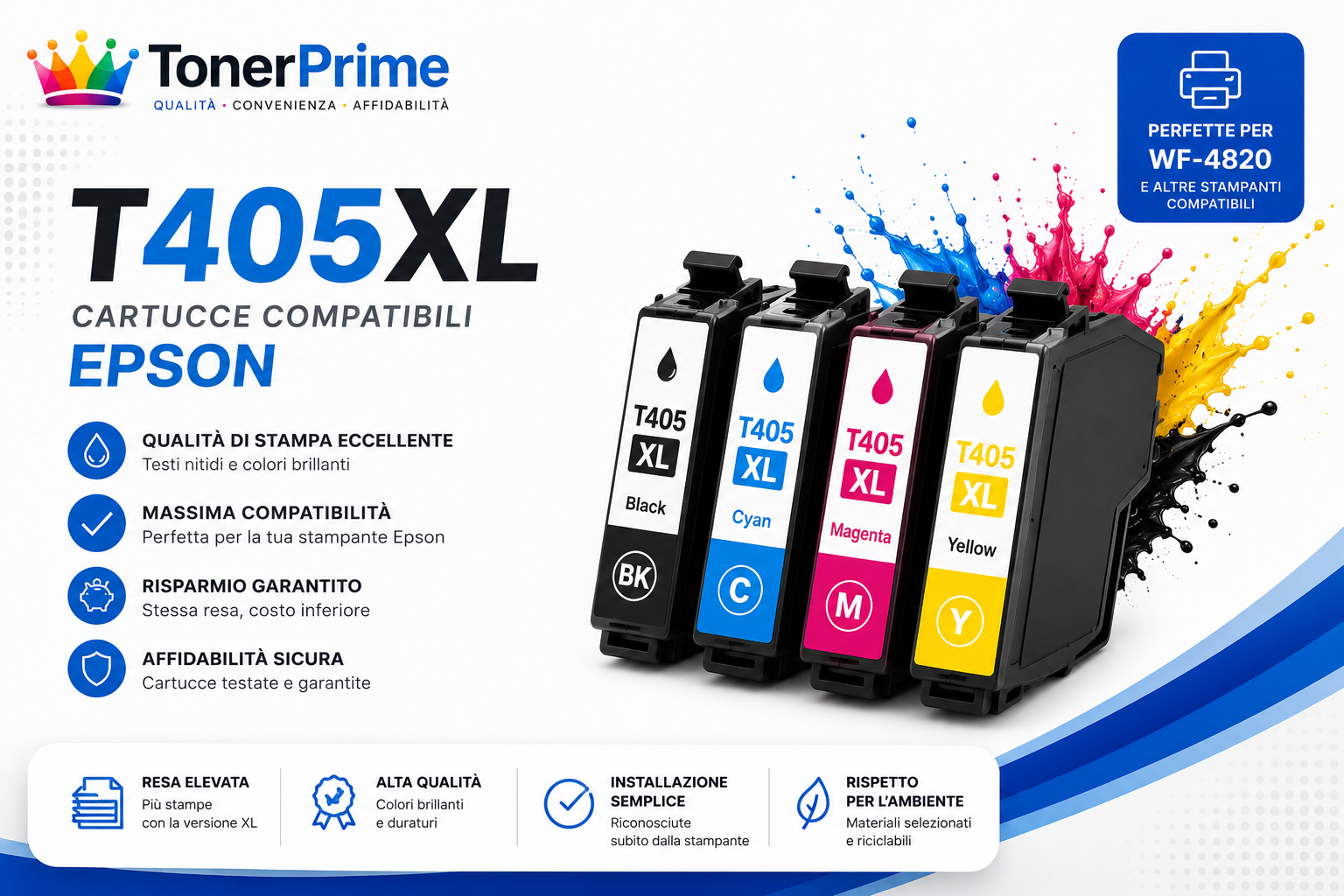 Cartucce Epson WorkForce Pro WF-4820 Compatibili: Qualità, Risparmio e Affidabilità