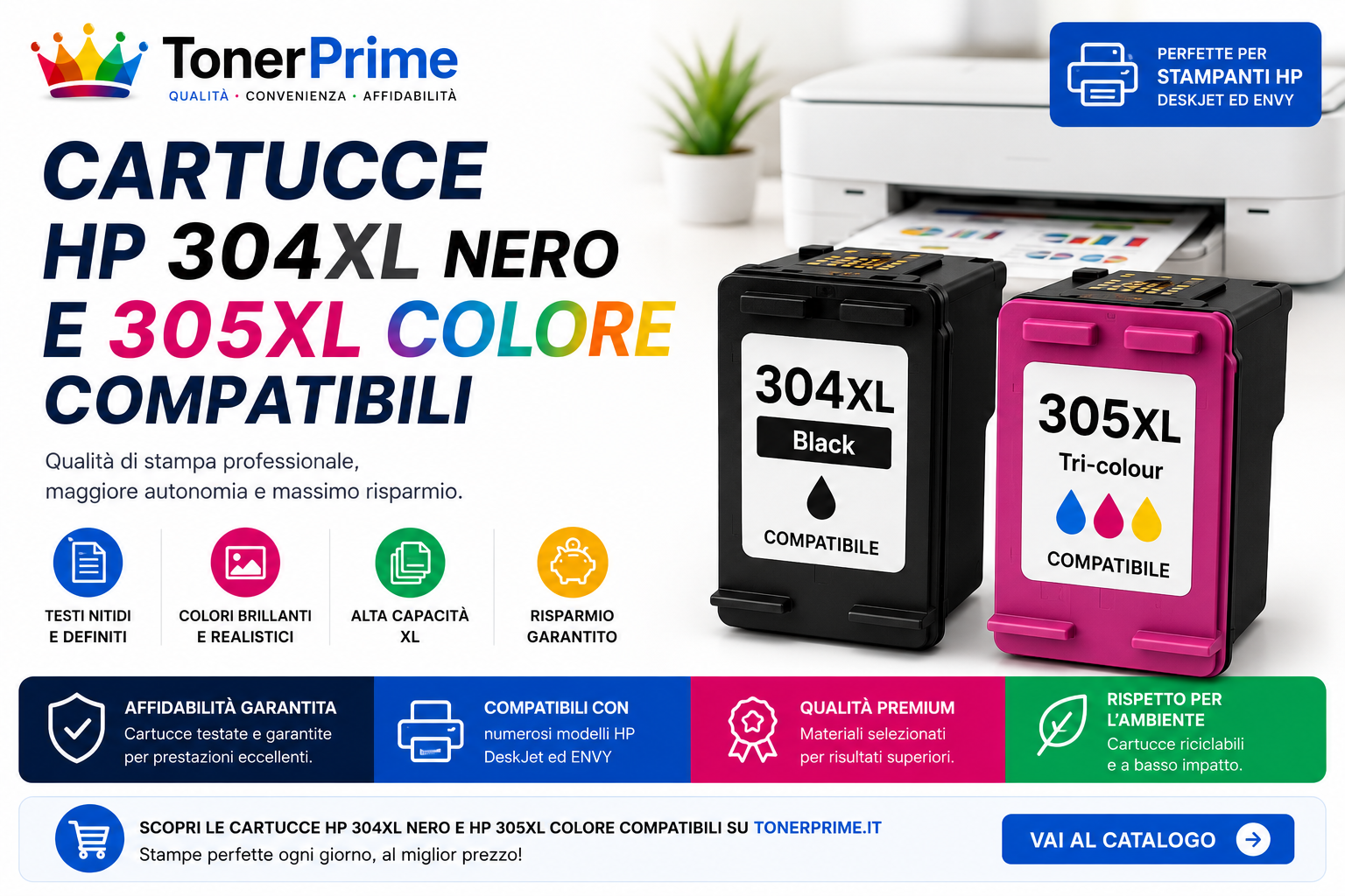 Cartucce HP 304XL Nero e HP 305XL Colore Compatibili: Guida Completa e Compatibilità