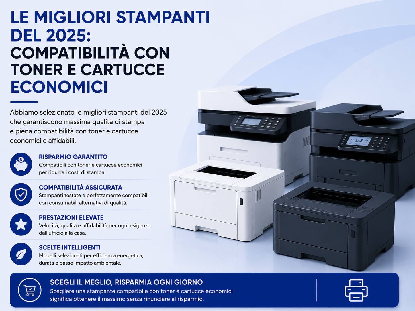 Le Migliori Stampanti del 2025: Compatibilità con Toner e Cartucce Economici