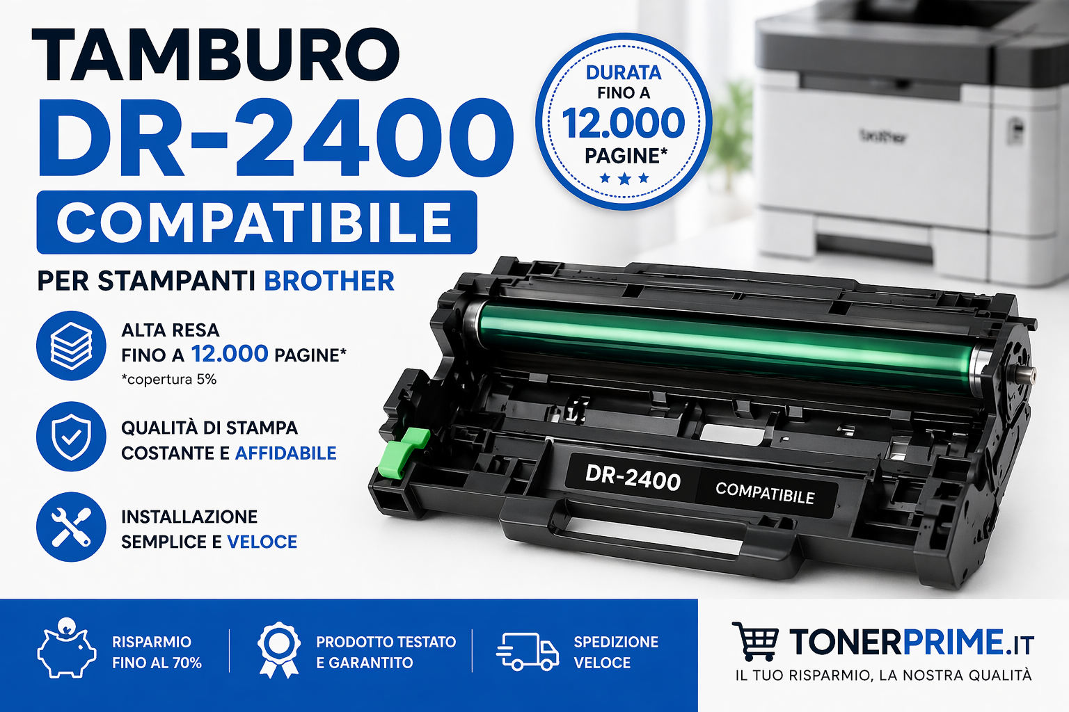 Tamburo DR-2400 Compatibile: Cos’è, Durata e Quando Sostituirlo