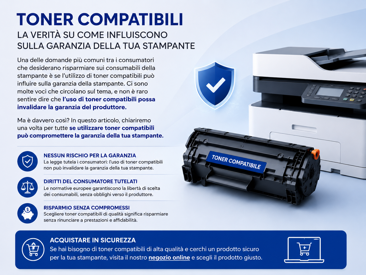Toner Compatibili e Protezione della Garanzia: La Verità su Come Influiscono Sulla Garanzia della Tua Stampante