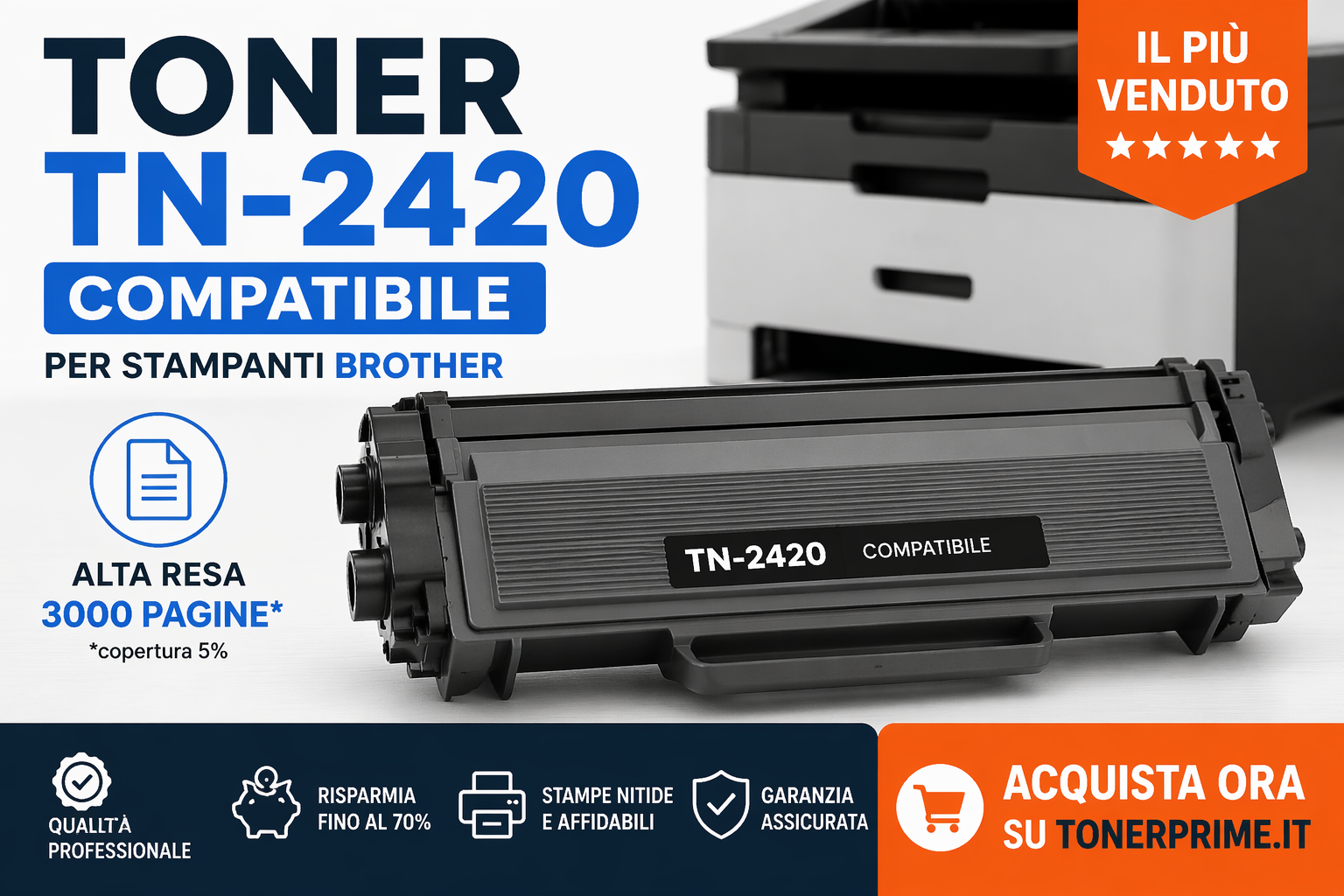 Toner TN-2420 Compatibile: Prezzo, Offerte e Guida all’Acquisto 2026